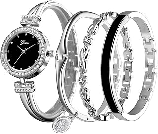 Women Stylish Four-Piece Bangle Analog Quartz Wrist Watch