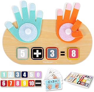 TOP BRIGHT Preschool Learning Toys for Toddlers 3-4, Montessori Toys for 3-5 Year Old Boys Girls Birthday Gifts, Educational Number Blocks Math Manipulatives
