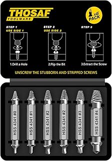 Gifts for Men,Damaged Screw Extractor Set,Fathers Day Gifts for Dad from Daughter Son,Mens Gifts for Dad,Husband,Stripped Screws Nuts & Bolts Drill Bit Tools for Easy Removal of Rusty Broken Screw
