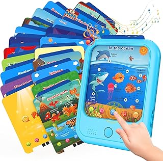 Kids Educational Learning Tablet Toy-Educational Tablet Toy to Interactive Learn Alphabets,Colors,Number,Foods,Jurassic Park,Animals,Learning Toys for Toddlers 2-6 Years Old,Gifts for Boys Girl