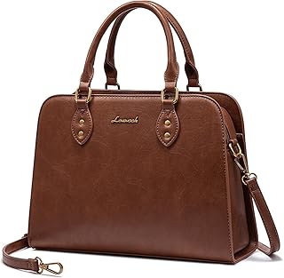 Purses and Handbags for Women, Vintage-Style Leather Top Handle Shoulder Bag Satchel Tote Crossbody Purse for Ladies