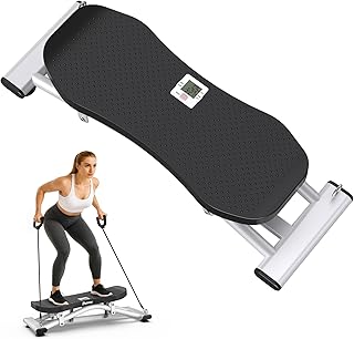 PASYOU Balance Board for Adults, Rock Stepper for Exercise at Home, Simulate Ski Machine with Resistance Band & LCD Display, 330lbs Weight Capacity, Ski Balance Trainer for Full Body