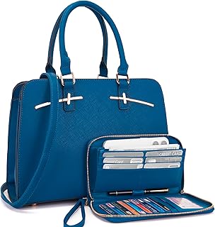 Purses for Women Handbag Wallet Tote Shoulder Hobo Bag Top Handle Satchel Purse Set 2pcs with 3 Compartments