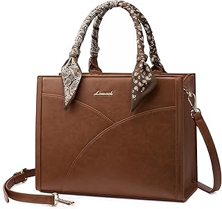 Purses and Handbag for Women, Waterproof PU Leather Tote Purse with Scarf, Satchel Top Handle Bags with Strap