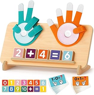 Montessori Educational Learning Toys for 3 4 5 Year Old Boys Girls Birthday Gifts, Toddler Preschool Learning Activities, Number Counting Blocks Toys for Kids, Math Manipulatives Counting Toy for 3-5