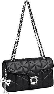 Quilted Crossbody Bags for Women - Small Leather Cross Body Shoulder Handbags Satchel Designer Evening Chain Purses