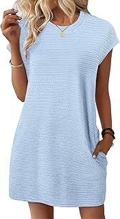 Summer Dresses for Women 2026 Spring Beach Vacation Outfits Casual Short Sleeve Sundresses Fashion Clothing Cruise