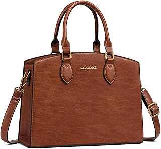 Purses and Handbags for Women, Vintage Tote Shoulder Bag Trendy, PU Leather Satchel Bag, Medium Ladies Hand Bag