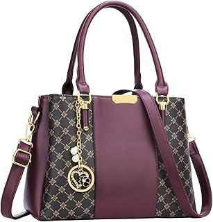 3 Zippered Compartments Purses and Handbags for Women Top Handle Satchel Shoulder Ladies Bags