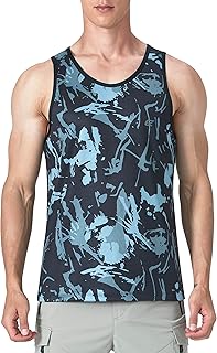 EZRUN Men's Tank Tops Quick Dry Workout Swim Beach Shirts Sleeveless Shirts for Bodybuilding Gym Fitness Training