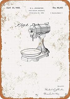 12x16 METAL SIGN - Food Mixer Patent - Vintage Retro Wall Decor Art