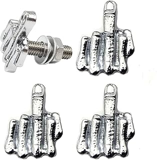 License Plate Bolts, 4 pcs Stainless Steel License Plate Screw for Motorcycle Chopper Car Tag Frame Windshield Trim (Silver)