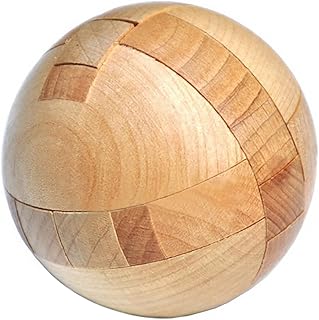 KINGOU Wooden Puzzle Magic Ball Brain Teasers Toy Intelligence Game Sphere Puzzles for Adults/Kids