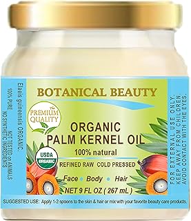 Botanical Beauty Organic Palm Kernel Oil for Soap Making, Skincare, and Hair Care - 9 Fl. oz (267 ml)
