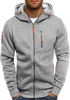 Men Jacquard Hooded Cardigan Sports Fitness Casual Hoodie Jacket Stylish Comfortable Outdoor Daily Wear Coat