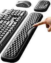 Vaydeer Wrist Rest for Keyboard and Mouse, Computer Ergonomic Wrist Support Pad, Soft Memory Foam Arm Cushion for Desk, Palm Hand Office Laptop Typing