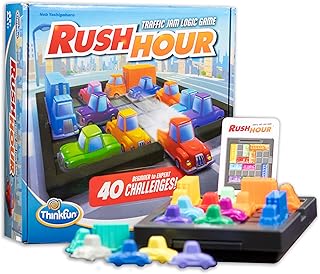 ThinkFun Rush Hour Traffic Jam Logic Game - Engaging STEM Toy for Kids Age 8 and Up - Enhances Reasoning & Planning Skills - MESH Accredited - 20+ Awards - Trusted Worldwide Seller for Over 20 Years