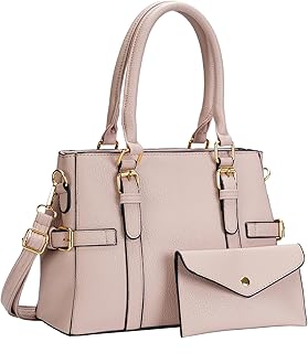 Purses and Handbags Set Fashion Leather Shoulder Tote Work Bag for Women Ladies Top Handle Satchel 2PCS