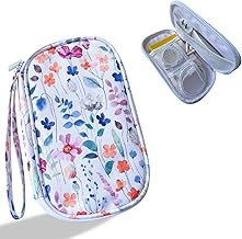 Electronics Organizer Travel Case, Cable Organizer Travel Essentials Tech Pouch,Suitable for Charger, Cable, Phone，Flash Drive,Bohemian leaves