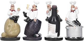 Kitchen Home Decoration, Model Chef Statue Figurines Set Kitchen Decor with Potatoes Resin Ornaments Collectible Giftfor Baking Enthusiasts