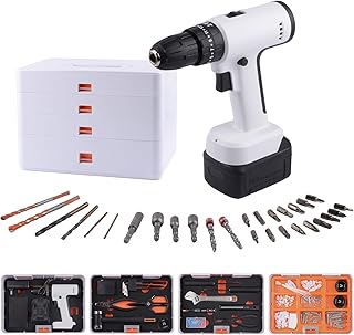 Tool Set for Home with 24V Power Cordless Drill Hand Repair Tool Box Set,589 Piece 4 Floors Chest with Drawers, power combo kits Gifts for New Homeowners Suitable for Work,Home,Diy