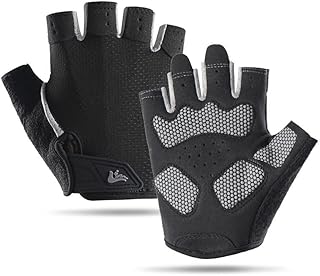 Mealah Fingerless Workout Gloves for Women Men - Anti-Slip Shock-Absorbing Glove for Fitness Cycling Outdoor Sports