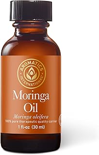 Aromatics International Moringa Oil 1 fl oz – Cold-Pressed Carrier Oil for Skincare, Hair Care, Massage, and DIY Beauty Blends 30 mL