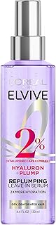 L'Oreal Paris Elvive Hyaluron Plump Moisture Plump Hair Serum for Dehydrated, Dry Hair with Hyaluronic Acid Care Complex, Paraben-Free, 4.4 Fl Oz