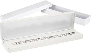 Jewelry Necklace Gift Box, Bracelet Storage Case, For Proposal, Wedding, Engagement, and Jewelry sellers, Long Necklace watch And bracelet Jewelry box, (White,)