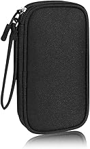 Electronics Organizer Bag Pouch Cable Charger Organizer Travel Shockproof Cord Carrying Case for Earphone Powerbank USB Hard Drive SD Card (Black)