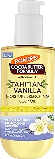 Palmer's Cocoa Butter Formula Body Oil, Moisture Drenching Tahitian Vanilla, 6.5 Oz, 72Hr Hydration with Shea Butter & Vitamin E for Softer Skin, Protects & Soothes Dryness, Dermatologist Approved
