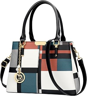 3 Zippered Compartments Purses and Handbags for Women Top Handle Satchel Shoulder Ladies Bags